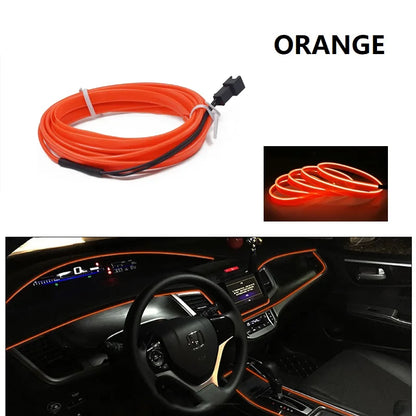 Car Interior Decorative Lamps Strips Atmosphere Lamp Cold Light Decorative Dashboard Console Auto LED Ambient Lights 1/2/3/4…