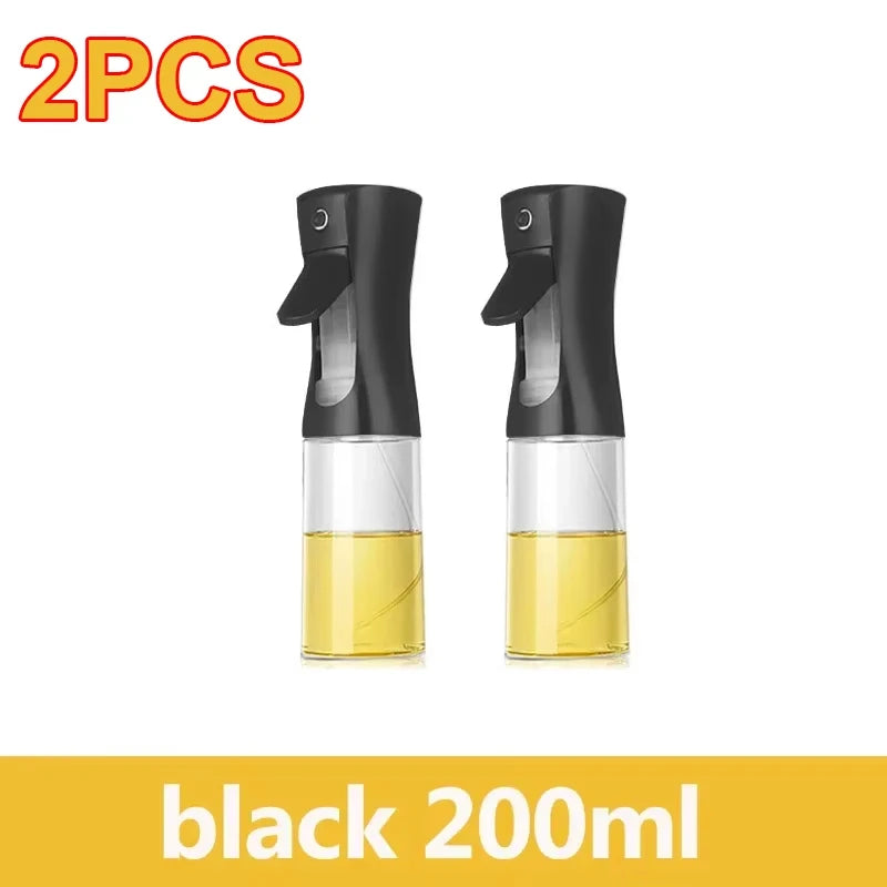 200/300/500ml Oil Spray Plastic Household Kitchen Oil Spray Bottle Or Oil Brush Nebulizing Mist Filling Cooking Dual Use BBQ…