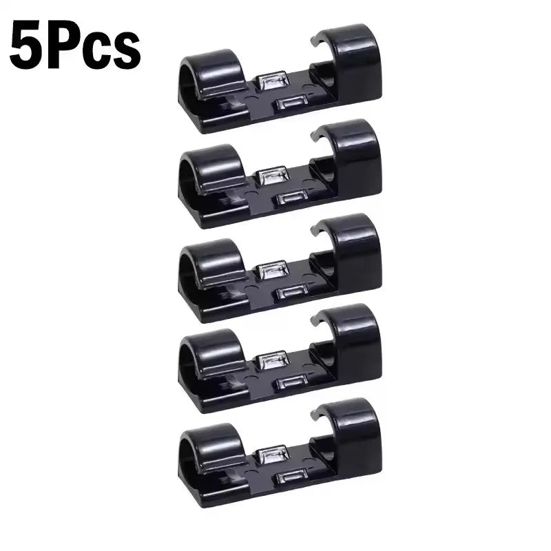 Cable Clips Organizer Drop Wire Holder Cord Management Self-Adhesive Cable Manager Fixed Clamp Wire Winder For Home Office C…