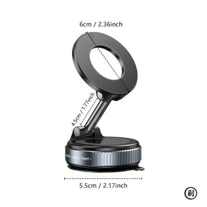Strong Magnetic Car Phone Holder Foldable Design 360° Adjustable Vacuum Mount for Car/Desk/Bathroom/Universal Use - image 3