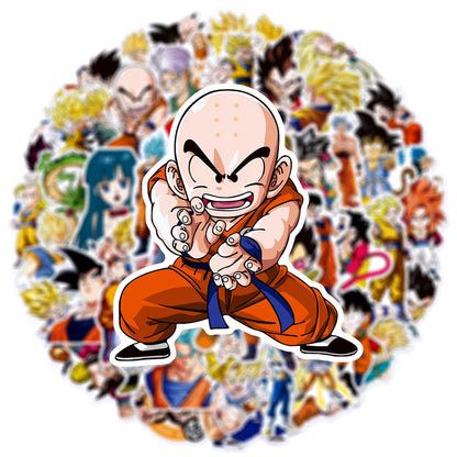 10/30/50pcs Classic Japan Anime Dragon Ball Stickers Kids Decals Toy DIY Laptop Water Bottle Phone Cool Cartoon Son Goku Sti…