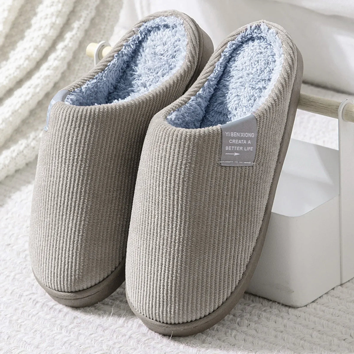 NEW Women's Men's Casual Thick Soft Bottom Home Slippers Household Plush Slippers Anti-slip Thermal Slippers Indoor Winter F…