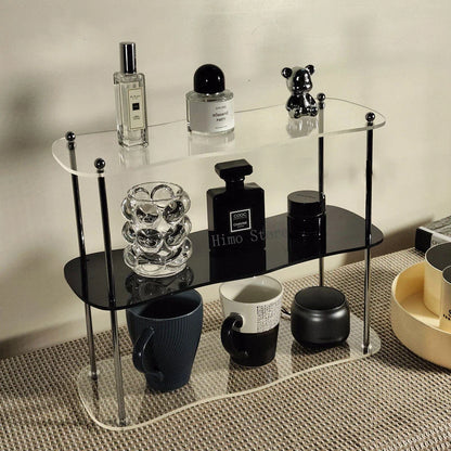 2-3Layers Acrylic Desktop Storage Rack Water Cup Perfume Bathroom Table Top Cosmetics Storage Jewelry Display Frame Organize…
