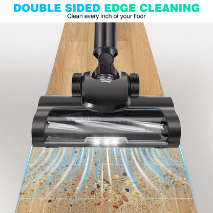 6-in-1 Cordless Vacuum 550W 45KPA｜2 Batteries｜LED Display｜Self-Standing｜Pet Hair/Carpet/Hard Floor (Black) - image 2