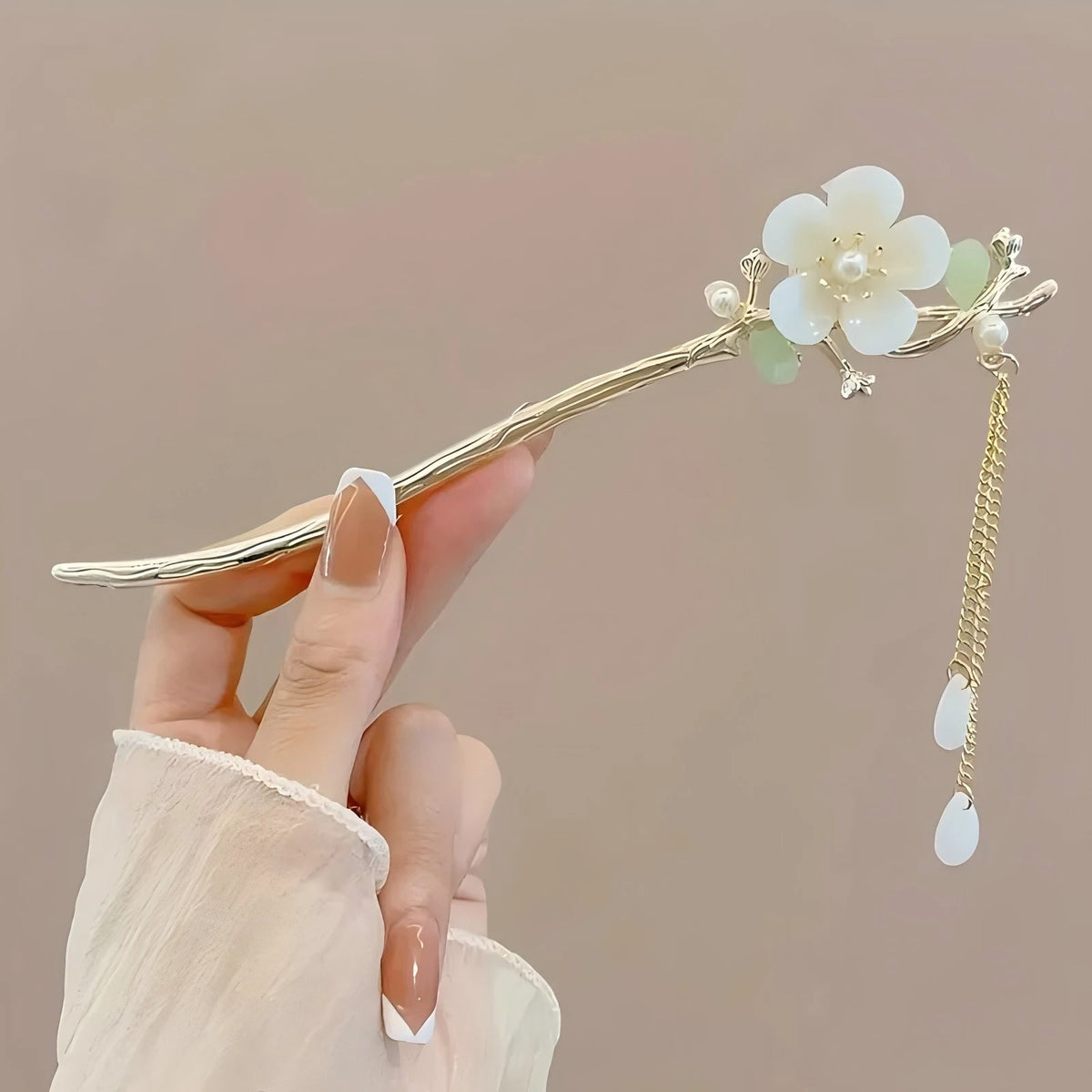 1/6pcs Elegant Chinese Style Tassel Hair Stick Traditional Floral Design Hairstyle Accessory Women Jewelry Hairpin Hairneedl…