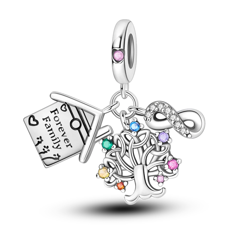 2026 Hot Sale Charms Bead 925 Sterling Silver Pink Butterfly Luminous Firefly Dangle Fit Bangle Bracelet Necklace DIY Jewelr…