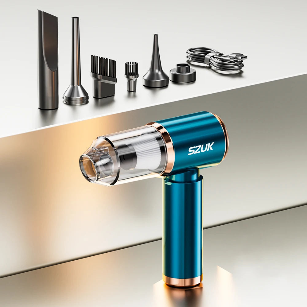 SZUK Portable Car Vacuum Cleaner 165000Pa Powerful Wireless Vacuum Cleaner Strong Suction Handheld Mini Vacuum Cleaner for C…