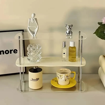 2-3Layers Acrylic Desktop Storage Rack Water Cup Perfume Bathroom Table Top Cosmetics Storage Jewelry Display Frame Organize…