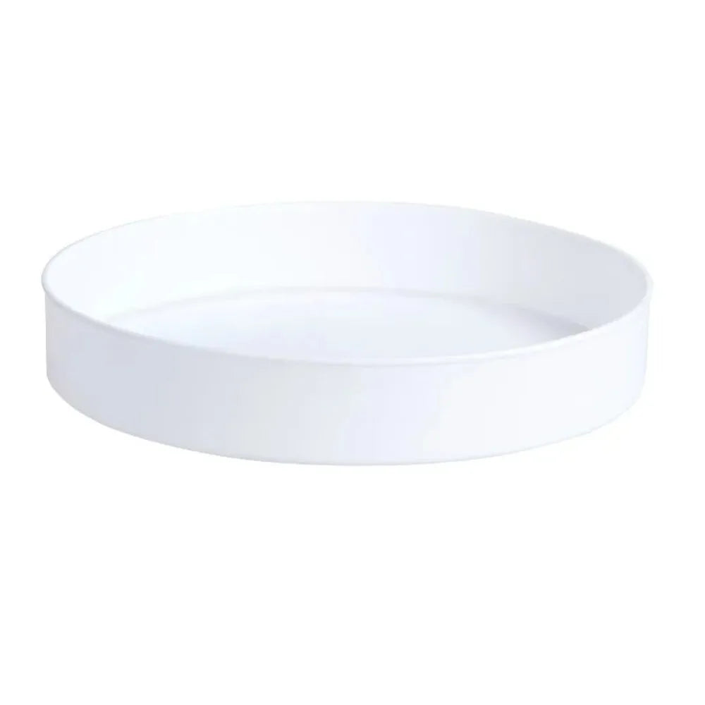 (white) Cabinet Organizer Kitchen Bathroom Cosmetic Turntable Storage Tray Non-Slip Spice Round Rack Plate - image 7