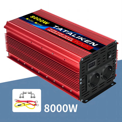 Inverter Pure Sine Wave 2500W/3500W/4500W/5000WDC 12V/24V to AC 220V 230V Voltage Transfer Converter Charging Adapter EU Soc…