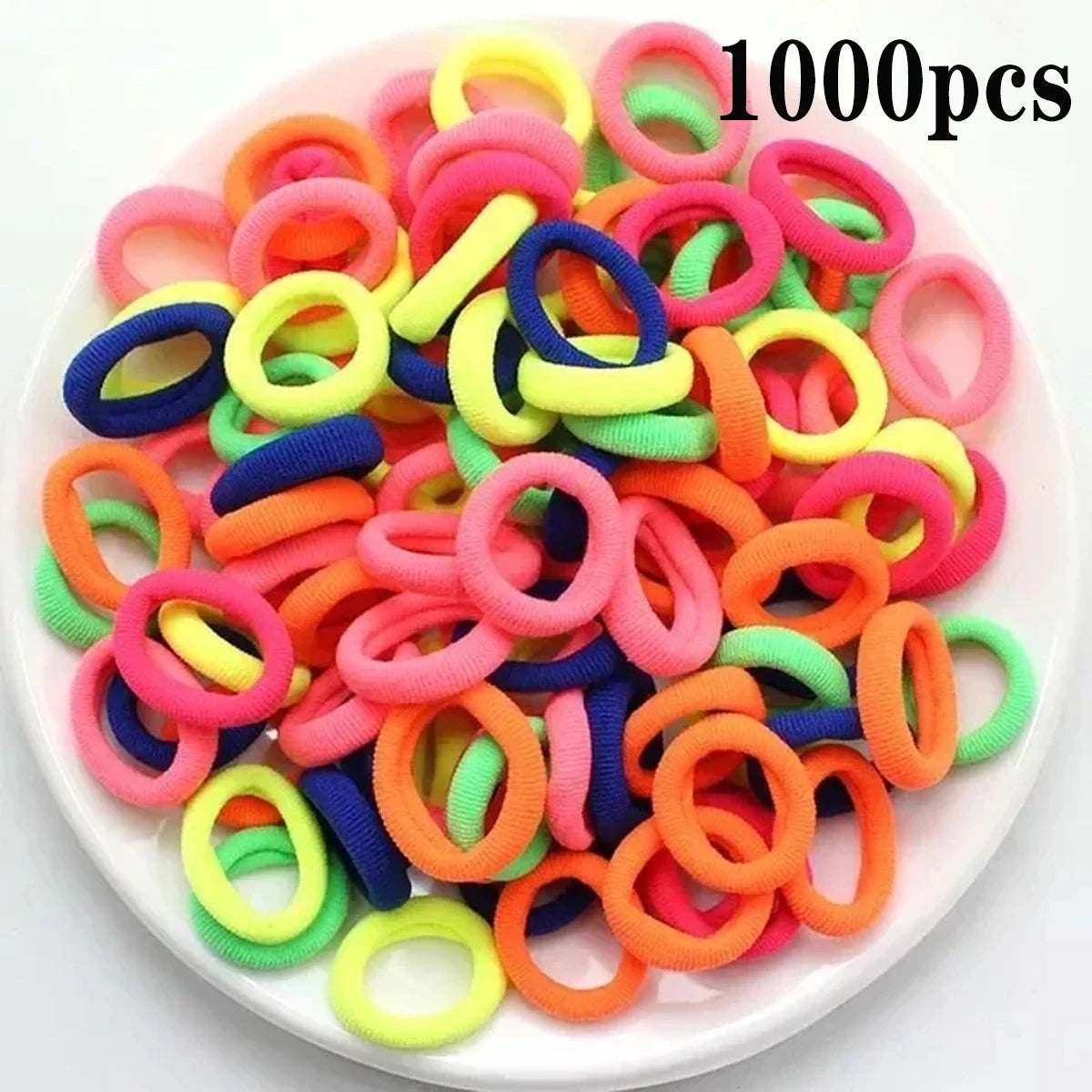 200-1000pcs Women Girls Colorful Nylon Elastic Hair Bands Ponytail Hold Small Hair Tie Rubber Bands Scrunchie Hair Accessori…