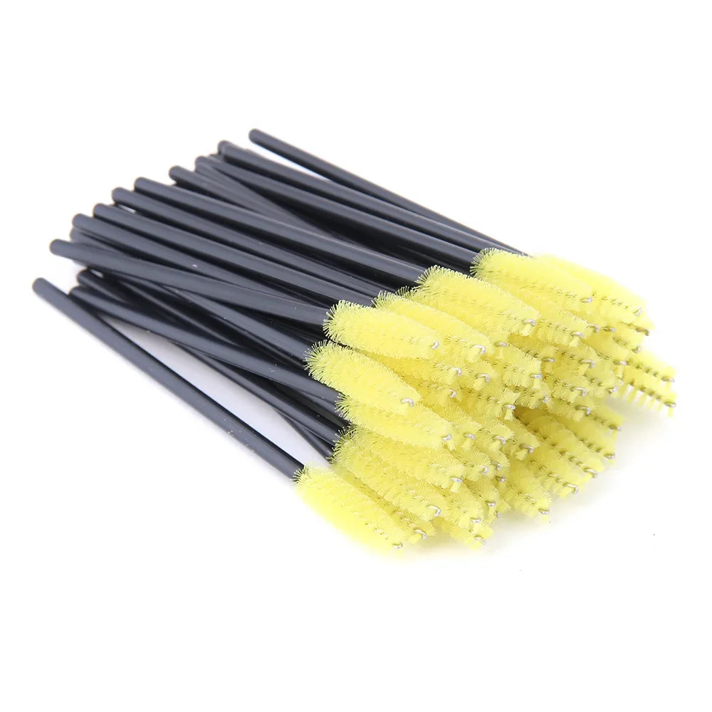 5/25/50 PCS Makeup Brushes Pink Crystal Eyelashes Brush Reusable Fake Lashes Extension Supplies False Eyelash Make up Tool H…