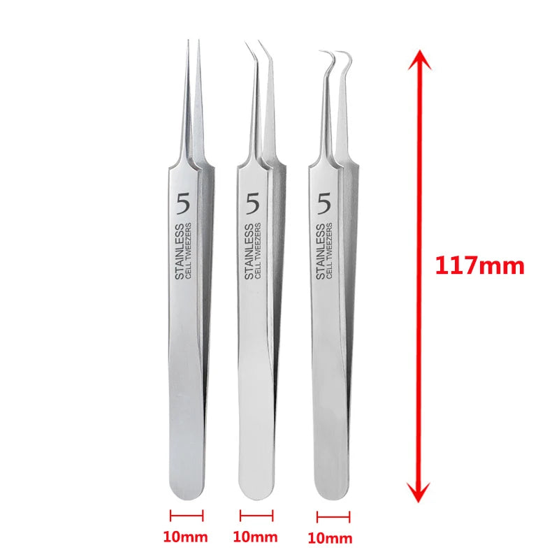 German Ultra-fine No. 5 Cell Pimples Blackhead Clip Tweezers Beauty Salon Special Scraping & Closing Artifact Acne Needle To…