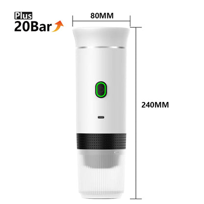 Wireless Electric Portable Espresso Coffee Machine for Car & Home Camping Coffee Maker 3-in-1 Capsule Powder Travel Coffee M…