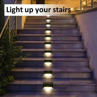 1/4/8/12/pcs Solar LED Lights Outdoor Garden Light Deck Lamp Solar Stairs Light Waterproof Solar Step Lamp Patio Garden Deco…
