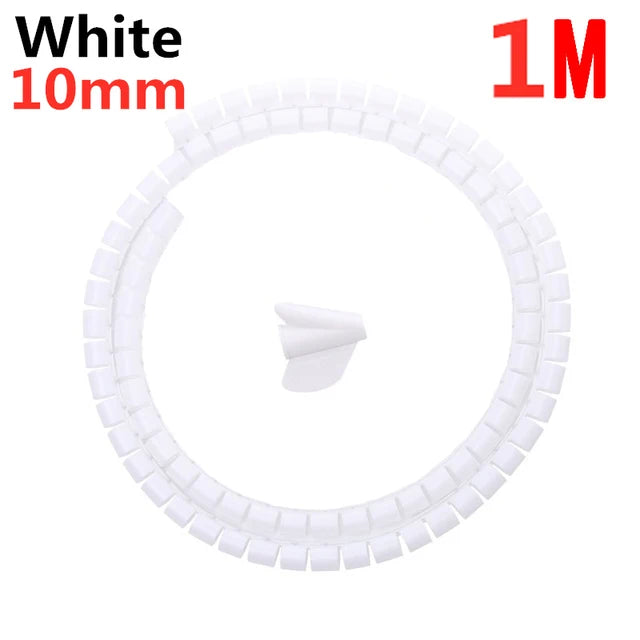 2M/1M Flexible Spiral Cable Wire Protector Cable Organizer Computer Cord Protective Tube Clip Organizer Management Tools 16/…