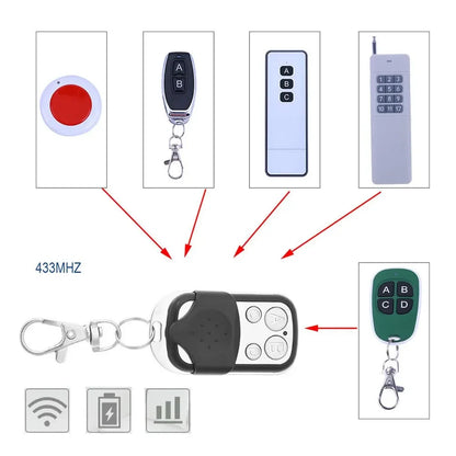 Universal 4 Buttons Garage Door Opener Remote Control 433MHZ Clone Fixed Learning Rolling Code Duplicator Garage - image 5