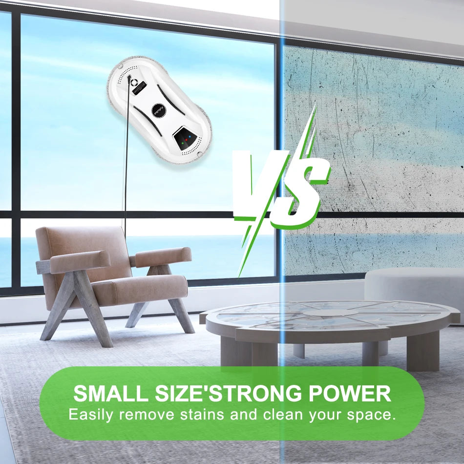 PuRuiKai Ultra Thin Robot Vacuum Cleaner Window Cleaning Robot Window Cleaner Electric Glass Remote Control for Home - image…