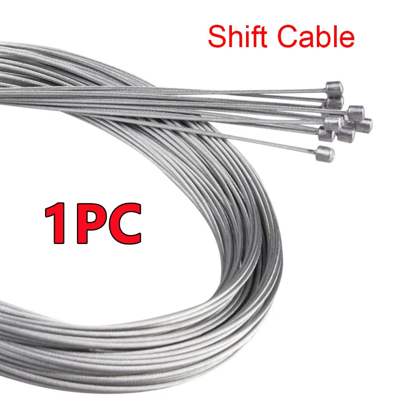 10/5/3/1PC 2M MTB Bicycle Brake Line Bicycle Speed Line Fixed Gear Shifter Gear Brake Cable Set Core Inner Wire MTB Road Bik…