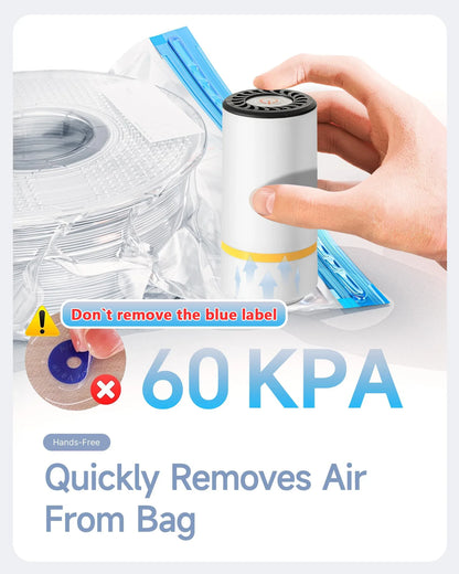 3D Printer Filament Vacuum Bag with USB Rechargeable Electric Air Pump, Vacuum Sealing for PLA ABS PETG Filament Storage - i…