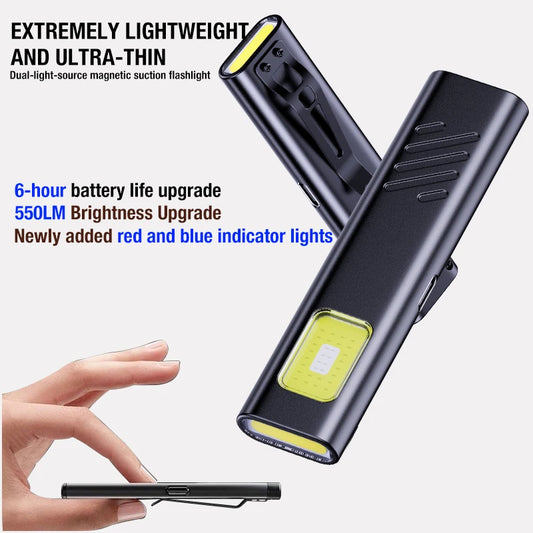 Security Flashing Work Light Warning Light Strong Light Mini Portable Outdoor Maintenance Emergency EDC Flashlight Knife Cap…