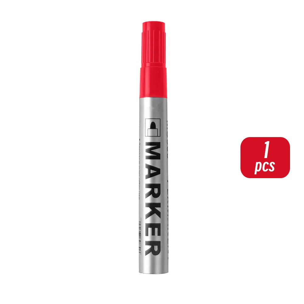 Permanent Paint Marker Pen Waterproof Black Pen for Tyre Oily Markers Quick Drying Signature Pen Stationery Supplies - image…