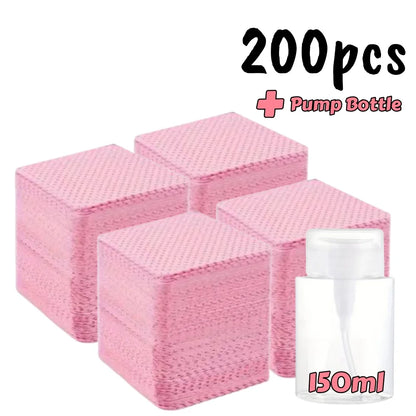 20/600pcs Lint-Free Nail Wipes Gel Cleansing Tissues Aluminum-Free Nail Polish Remover Pads for NaiArt Beauty Cleaning Care…
