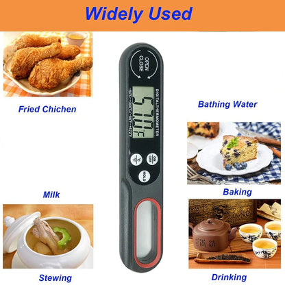 1 piece Digital Meat Thermometer Cooking Food Kitchen BBQ Long Probe Water Milk Oil Liquid Oven Baking Digital Temperature M…
