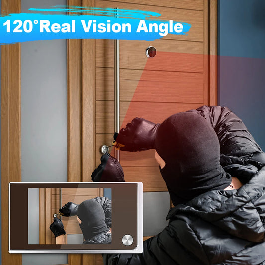 Awapow 3.5 Inch Doorbell Peephole Viewer Digital Door Camera 120° LCD 2 Million HD Pixels Cat Eye Door Bell Outdoor Monitor…