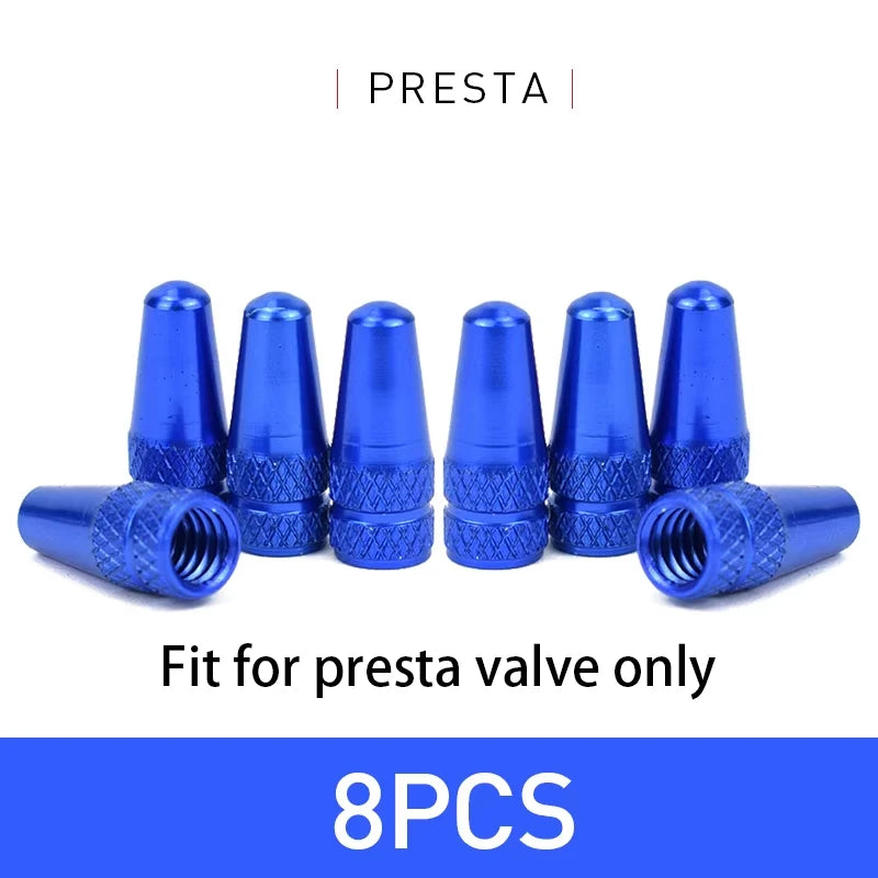 4/8pcs Aluminum Alloy Bicycle Tire FV Valve Cap MTB Road Bike Covered Protector Road MTB Tyre Dustproof Bike Presta Valve -…