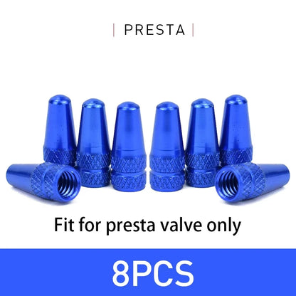 4/8pcs Aluminum Alloy Bicycle Tire FV Valve Cap MTB Road Bike Covered Protector Road MTB Tyre Dustproof Bike Presta Valve -…