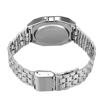 F91W Non-Waterproof Steel Band Watch For Women, Men, Business Clock, Multi-Functional LED Digital Sports Watch, Electronic C…