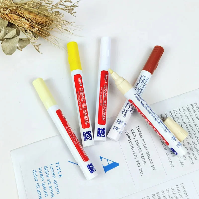1/5/10/30PC Ceramic tile bathroom wall floor tile gap color repair anti-mildew waterproof whiteboard color repair pen - imag…