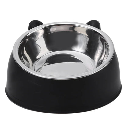 1/2/5pcs Cat Bowl Creative Inclined Kitten Puppy Food Feeding Bowls Stainless Steel Cats Drinking Feeder Pet Dogs Cats Feede…