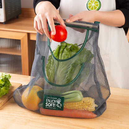 Reusable Storage Bags Kitchen Hanging Mesh Bag Home Fruit And Vegetable Storage Net Bag For Ginger Garlic Potatoes Onions -…