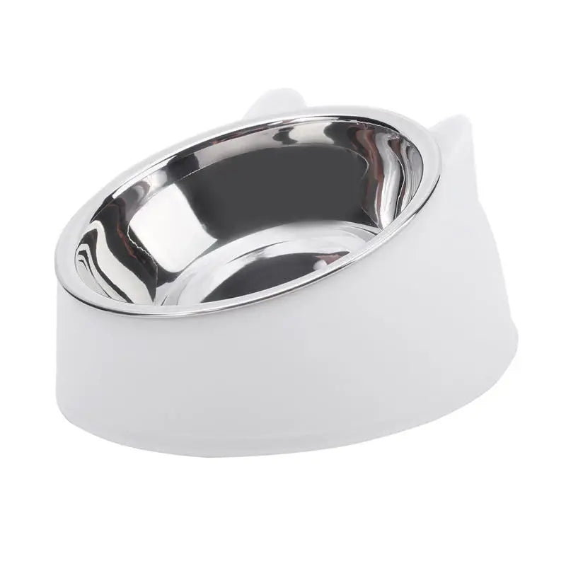 1/2/5pcs Cat Bowl Creative Inclined Kitten Puppy Food Feeding Bowls Stainless Steel Cats Drinking Feeder Pet Dogs Cats Feede…