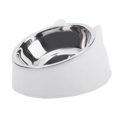 1/2/5pcs Cat Bowl Creative Inclined Kitten Puppy Food Feeding Bowls Stainless Steel Cats Drinking Feeder Pet Dogs Cats Feede…