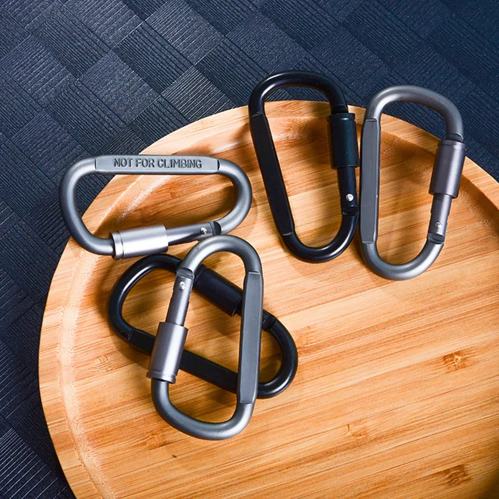 4-6PCS Carabiner Set For Key Camping Survival EDC Outdoor Keychain Clip Alloy Aluminum Tactical Caribiner Hook Karabiners -…