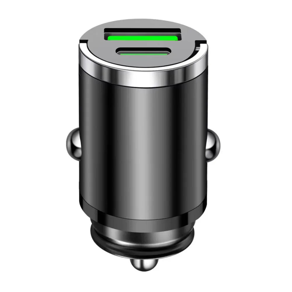 200W Mini Car Charger Fast Charging for iPhone QC3.0 Mini PD USB Type C Car Mobile Phone Charger for Xiaomi Samsung Huawei -…