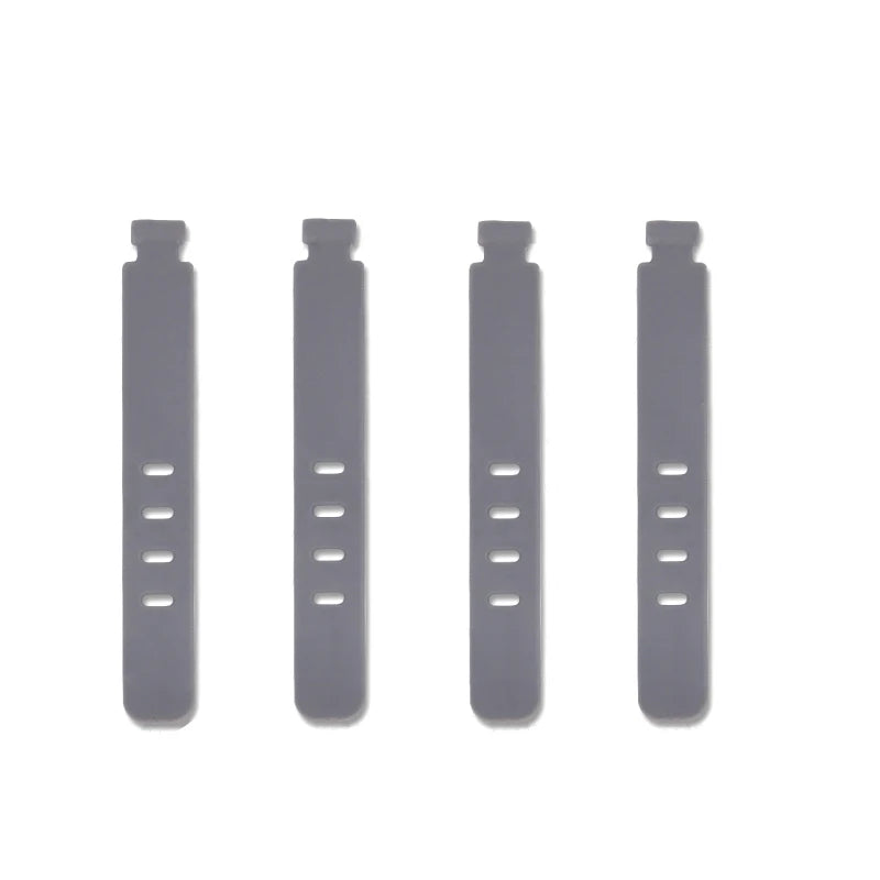 20/12/4PCS Cable Ties Cord Organizer Management Silicone Wire Holder Straps Zip Clips Reusable Tie Wraps Keeperwinder Rubber…