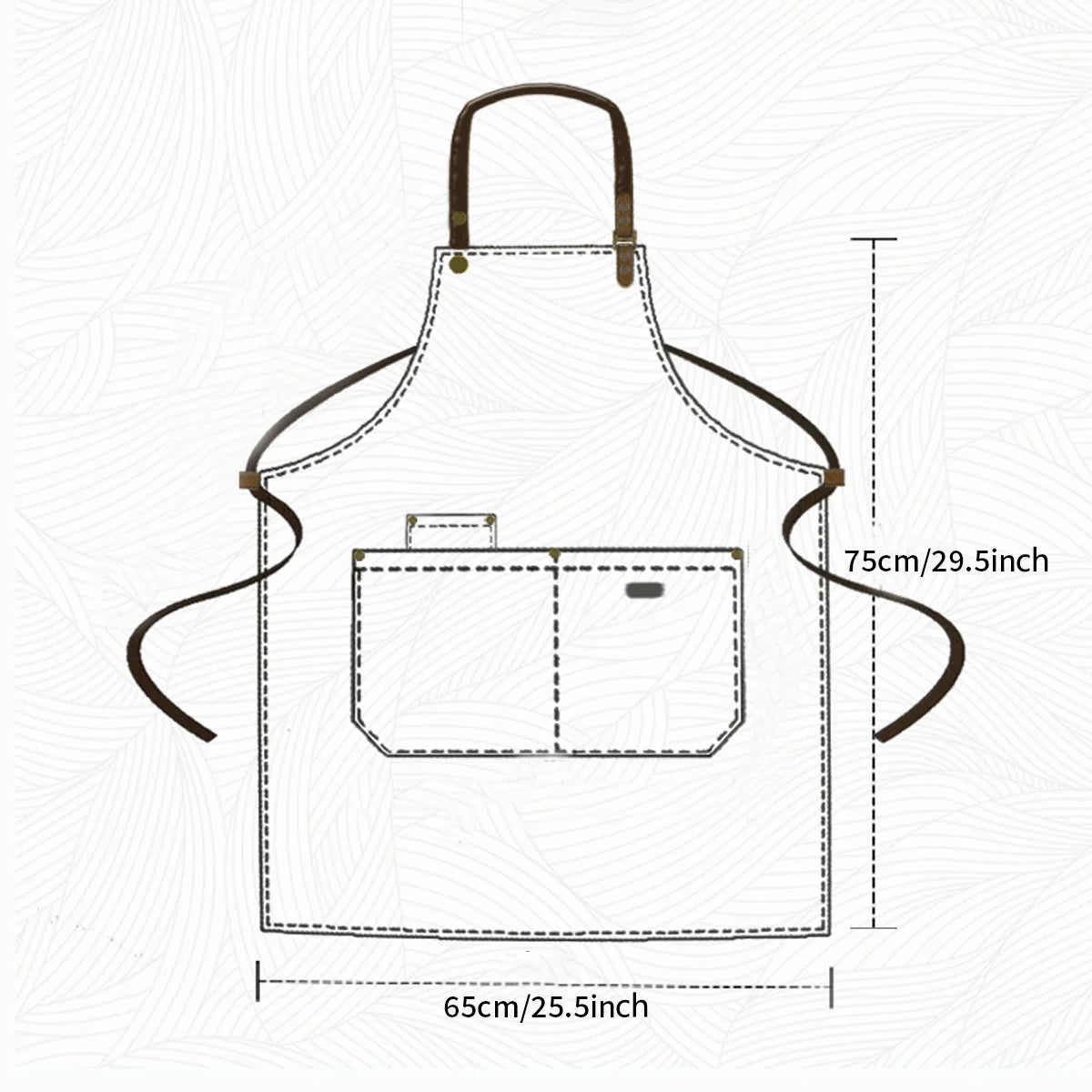 1 Piece Chef Apron Unisex Waterproof Canvas Durable for Restaurant Hotel Baking Beauty Salon Nail Art Kitchen Cooking - imag…