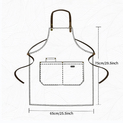 1 Piece Chef Apron Unisex Waterproof Canvas Durable for Restaurant Hotel Baking Beauty Salon Nail Art Kitchen Cooking - imag…