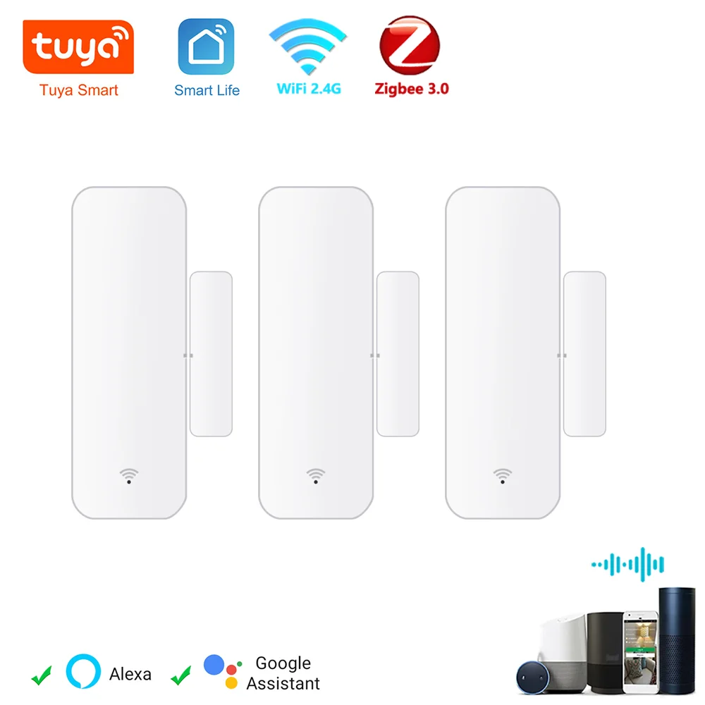 Tuya WiFi Zigbee Door Sensor Contact Sensor Open Closed Detector Smart Home Alarm Security Protection Work with Aleax Smart…