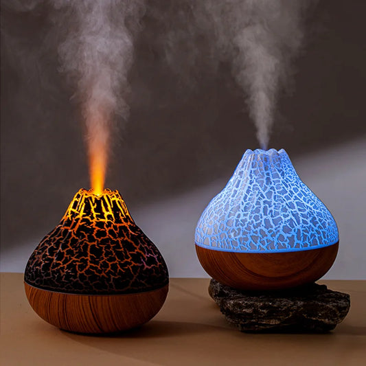 Volcano Air Humidifier 300ml Desktop USB Water Mist Diffuser Purifier Air Freshener Nebulizer with Colorful Ambient Night Li…