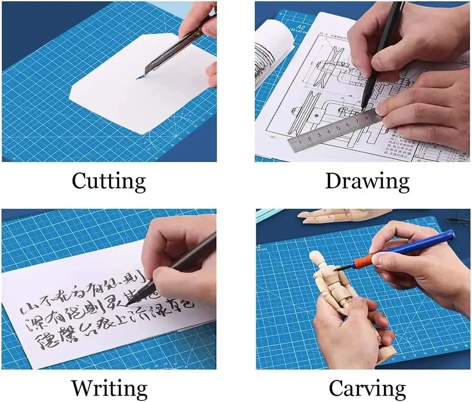 A3 A4 A5 PVC Cutting Mat Workbench Patchwork Cut Pad Sewing Manual DIY Knife Engraving Leather Cutting Board Side Underlay -…