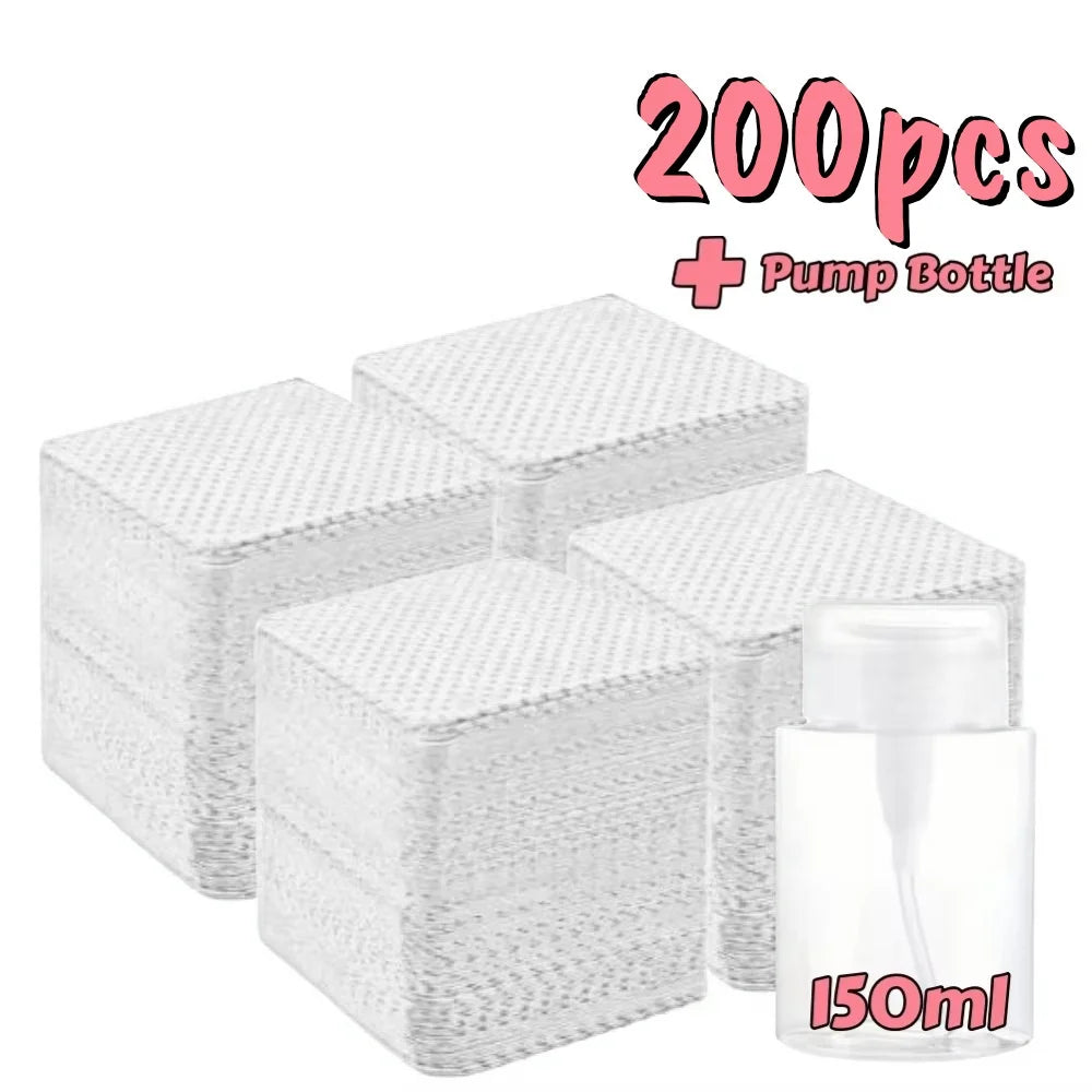 20/600pcs Lint-Free Nail Wipes Gel Cleansing Tissues Aluminum-Free Nail Polish Remover Pads for NaiArt Beauty Cleaning Care…