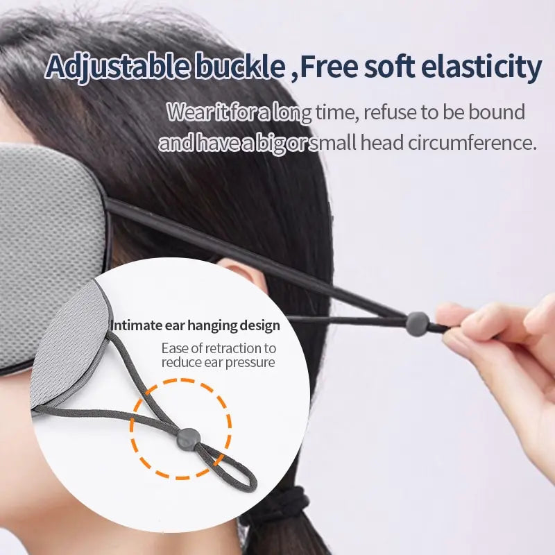 Sleeping Eye Mask Korean Style Ice Silk Warm And Cool Dual Use Adjustable Travel Light Blocking Breathable Eye Mask - image 3