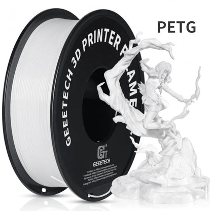 Geeetech 3d Printer Filament PLA PETG Plastic 1kg 1.75mm,Tangle-Free, 3d Printing Wire Materials, Black, White, Vacuum Packa…