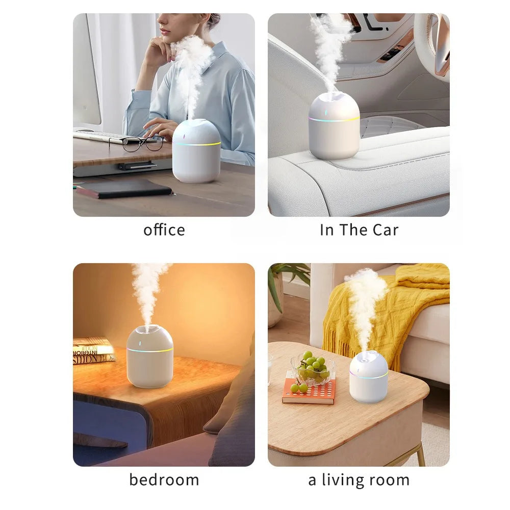 270ML Air Humidifier Cool Mist Aroma Diffuser LED Night Light power-off protect USB Humidificador For Home Office - image 4
