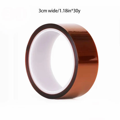 30m Long Gold Finger High Temperature Resistant Tape Polyimide Tape Multi Size Pet Anti Static Lithium Battery Insulation Ta…